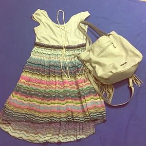 Colorful high low dress
