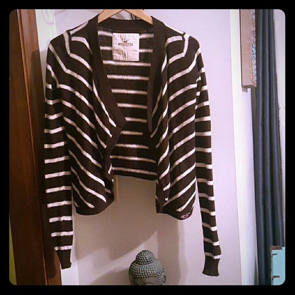 Hollister buttonless sweater cardigan, striped - Picture 1 of 3