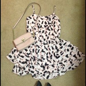 Banana republic patterned chiffon dress