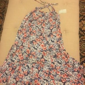 Forever 21 coral and blue floral dress