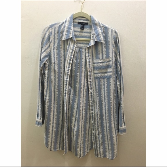 FOREVER 21 STRIPED TUNIC/SHIRT DRESS - S