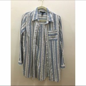 FOREVER 21 STRIPED TUNIC/SHIRT DRESS - S