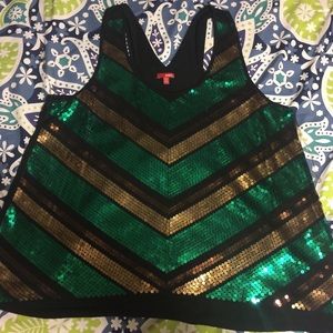 Womens 3x sequined Bongo tank