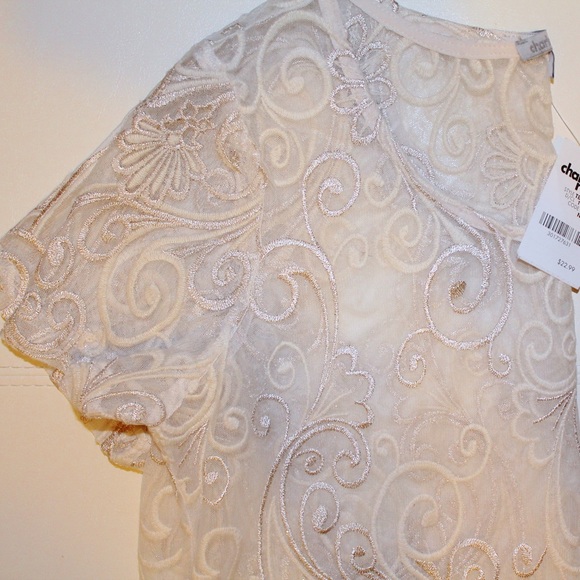 Beautiful Sheer Lace Embroidered Top - Picture 2 of 4
