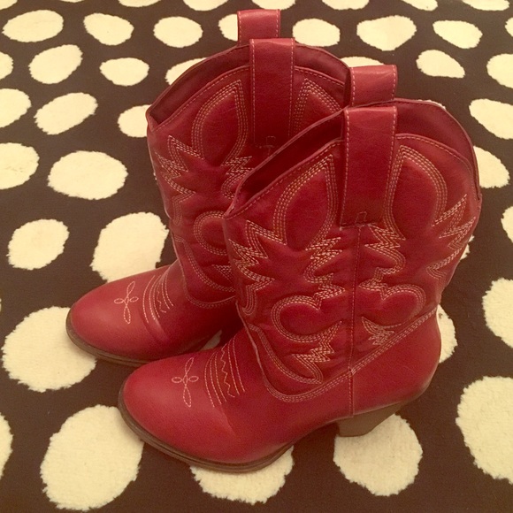 Red cowboy boots