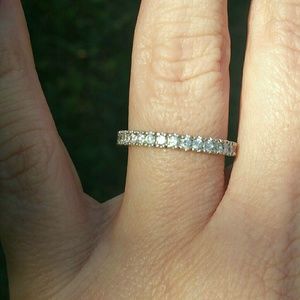 Eternity band in sterling & CZ