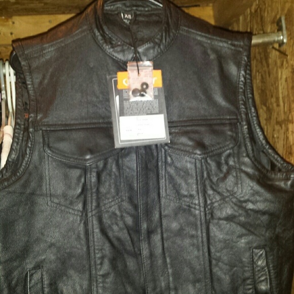 Daniel Smart Mens Genuine Leather Concealment Vest