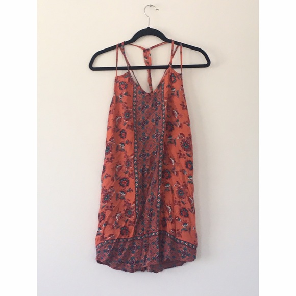 Orange pattern dress