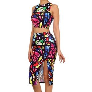 Crop Top And Pencil Skirt Set