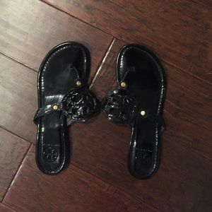 Tory Burch Black Shiny Sandal