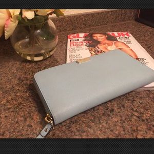 Kate Spade Blue Saffiano Leather Wallet