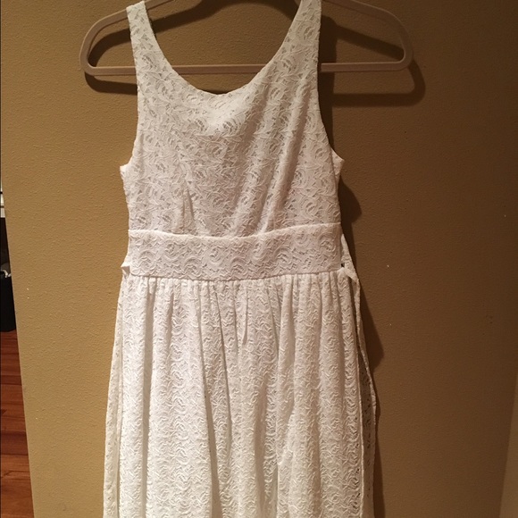 Pretty floral lace white dress