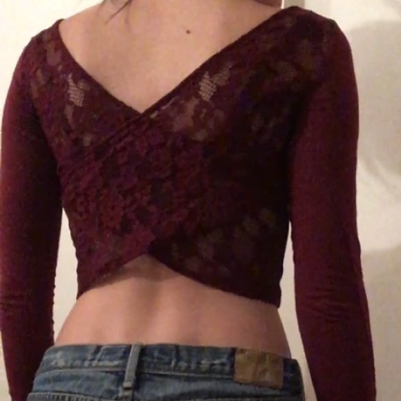 Maroon Crop Top - Picture 2 of 2
