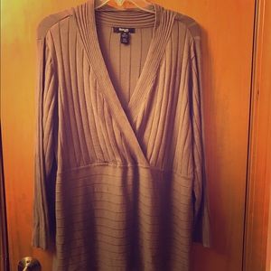 NWT Style & Co Taupe Ribbed Sweater