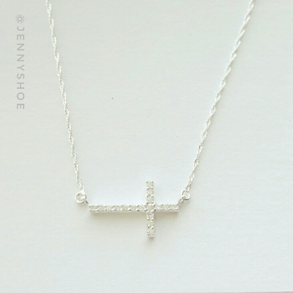 {icing} sterling silver cross necklace - Picture 3 of 3
