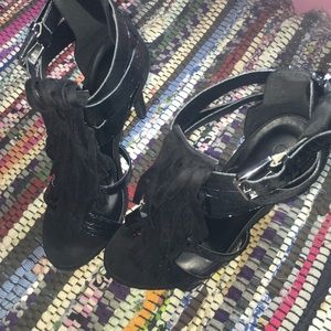 Black Wild Diva Heels