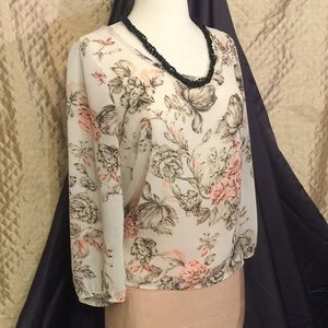 Poetry long sleeve floral blouse