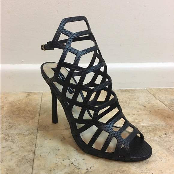 Black Caged Heels