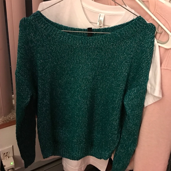 H&M Turquoise Crop Sweater