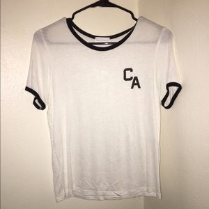 White California CA Ringer Tee