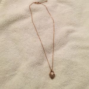 Rose gold necklace with charm