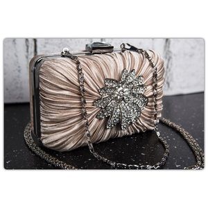 Flower Stone Minaudiere Box Clutch