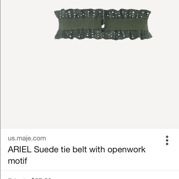 Maje ariel suede belt