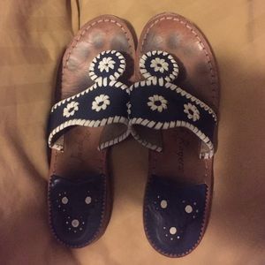 Navy Jack Rogers sandals. Worn less than 10 times.