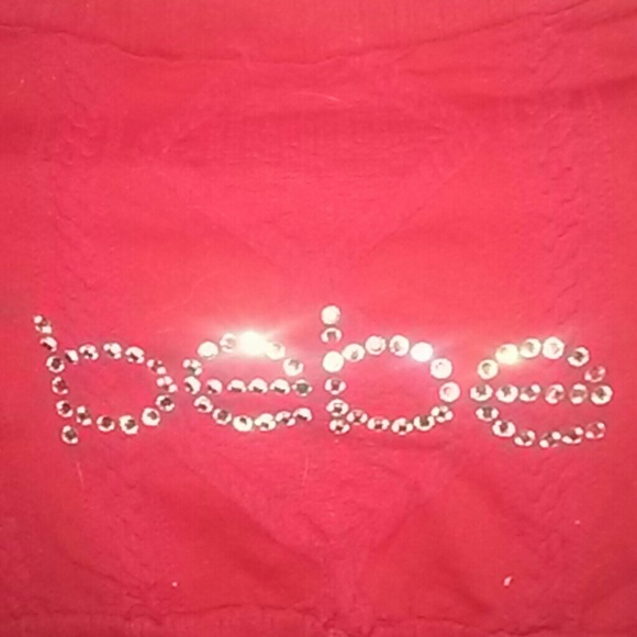 Bebe red long sleeves sweater