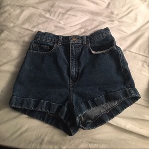 Dark Wash American Apparel Jean Cut-Off Shorts