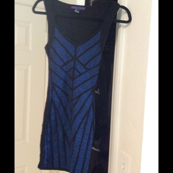 Forever 21 blue shimmer bandage dress size Small