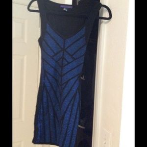 Forever 21 blue shimmer bandage dress size Small