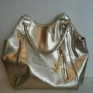 Large Victoria's Secret Gold Hobo Style Handbag