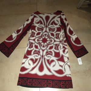 Nicole Miller shift dress with bell sleeves