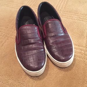 Top shop slide on faux croc sneakers