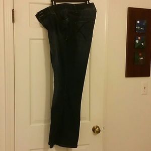 Tummy tighter technology.   Boot cut Jean.