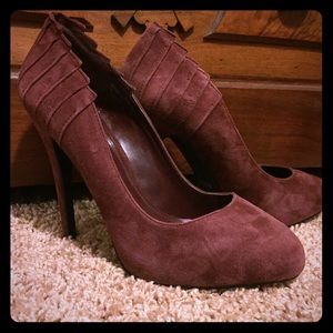 Aldo Dusty Purple Suede Heels 39, fits like 38.