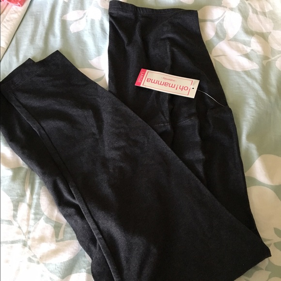 Heather gray maternity leggings