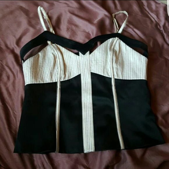 bebe Tops - Bebe pinstripe corset top