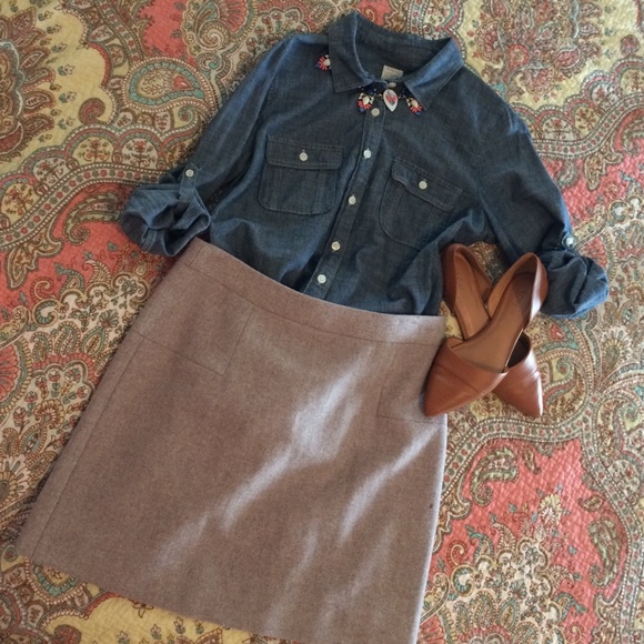 J.crew wool lined skirt