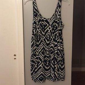 Black and cream print dress