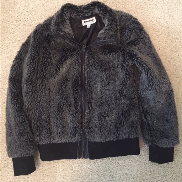 Kids faux-fur jacket