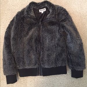 Kids faux-fur jacket