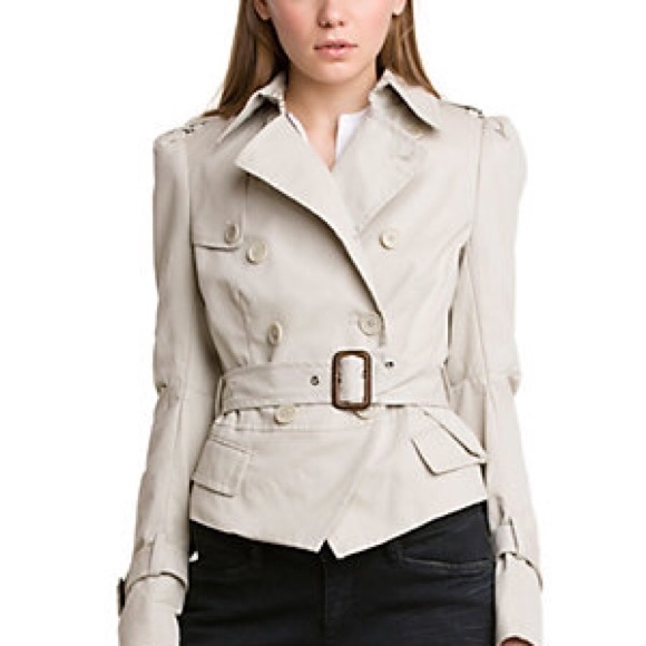 BCBG MAXAZRIA Vapor Short Trench Coat - Picture 3 of 10