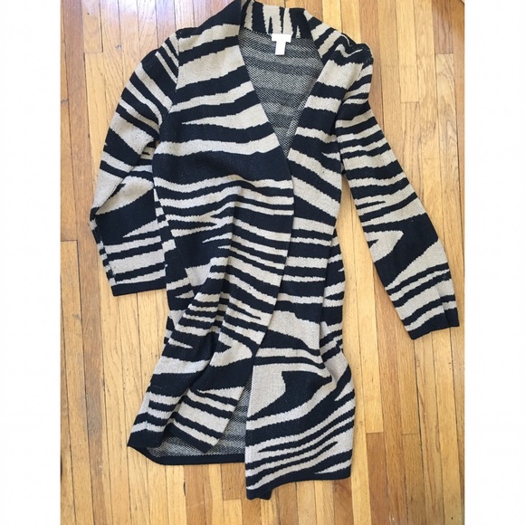 Chico's Modern Wood Grain Look Sweater