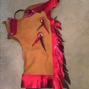 Authentic bull riding chaps for small child