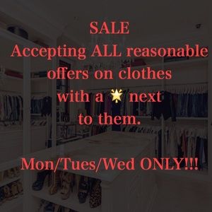 Accepting all reasonable offers for items w/ 🌟