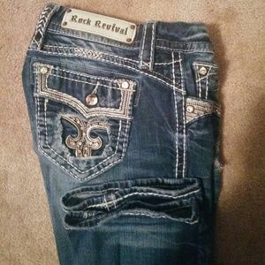 Rock Revival jeans, slim straight.