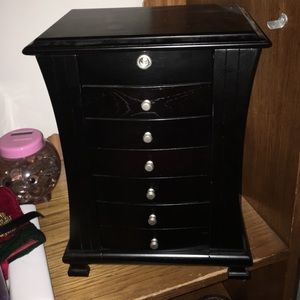 Black Wood Jewelry Box