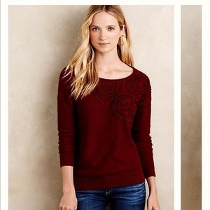 Anthropologie Abstract Roses Pullover, size XS